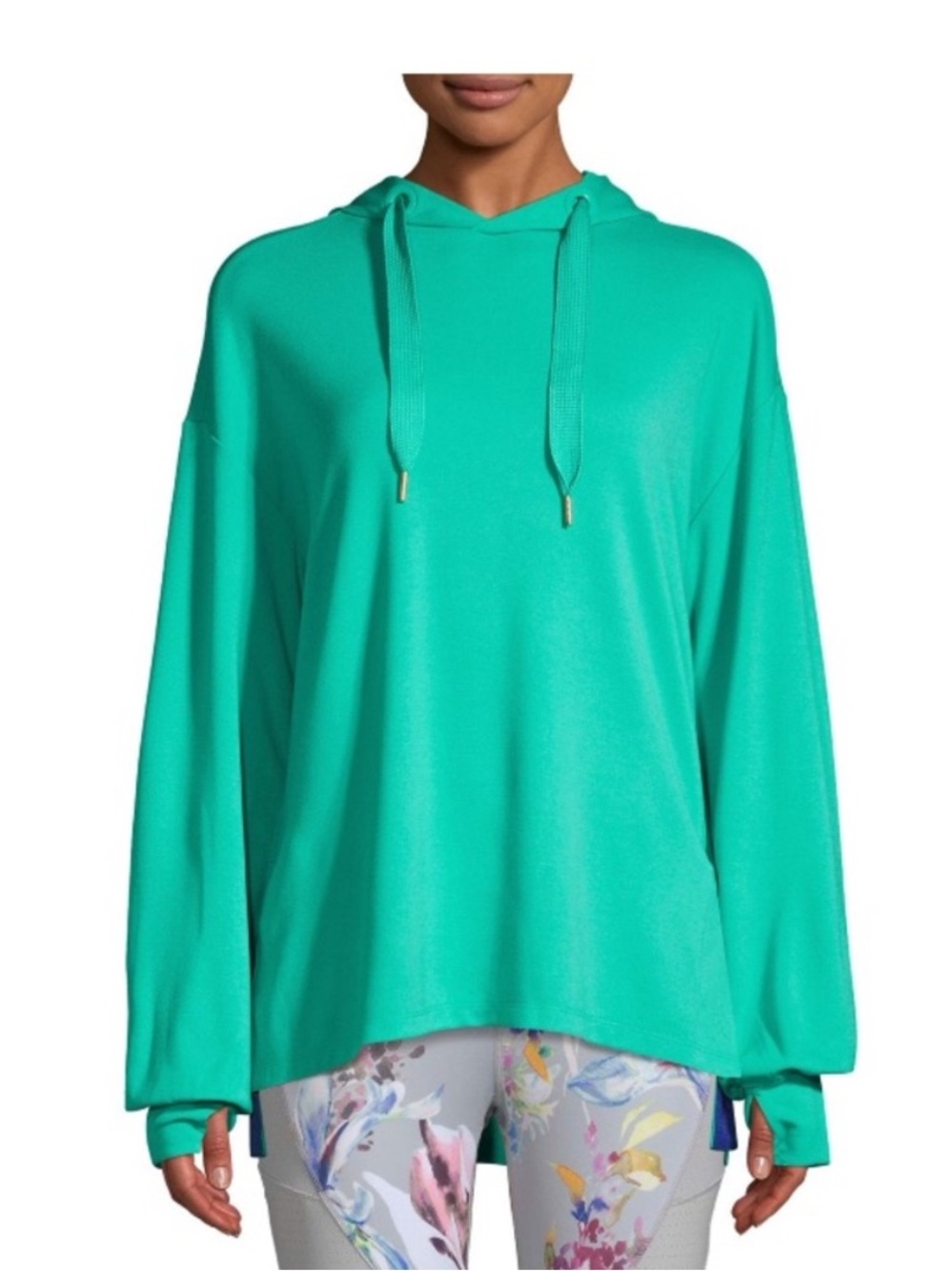 Avis Lightweight Teal Hooded Long-Sleeve Women's Hoodie- worn once